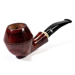 Pipa in Radica Santambrogio Red Liscia Bent Bulldog