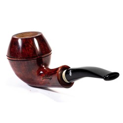 Pipa in Radica Santambrogio Red Liscia Bent Bulldog