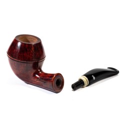 Pipa in Radica Santambrogio Red Liscia Bent Bulldog