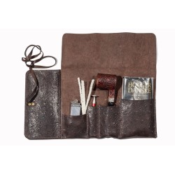 Roll-up Tobacco Pipe Bag Giovannozzi Dark Brown