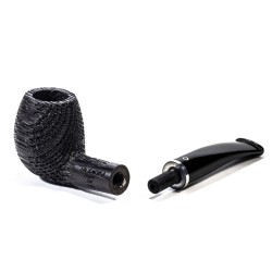 Bog Oak Pipe Talamona Elegant Bent Apple