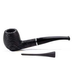 Bog Oak Pipe Talamona Elegant Bent Apple