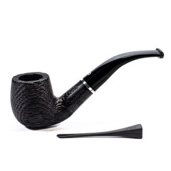 Bog Oak Pipe Talamona Elegant Bent Billiard