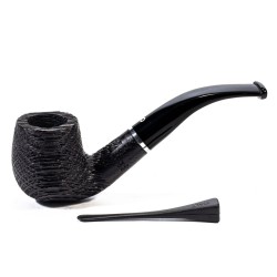 Bog Oak Pipe Talamona Elegant Bent Billiard