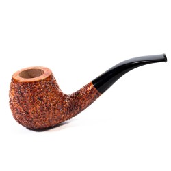 Pipa in Radica Radice Rind Rusticata Bent Apple