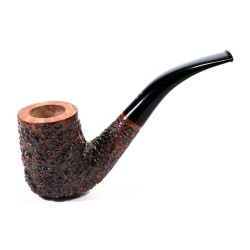 Pipa in Radica Radice Rind Rusticata Bent Billiard