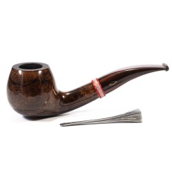 Pipa Brebbia Logo Noce Modello 6122 Bent Apple