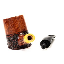 Briar Pipe Santambrogio Rusticated Cherrywood