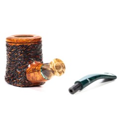 Briar Pipe Santambrogio Rusticated Cherrywood