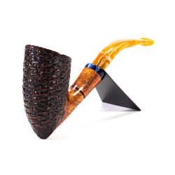 Briar Pipe Santambrogio Rusticated Bent Dublin