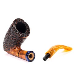 Briar Pipe Santambrogio Rusticated Bent Dublin